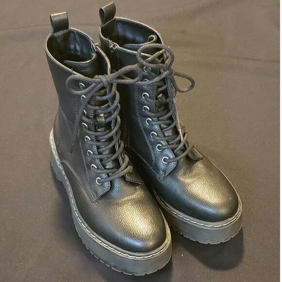 Sincerely Jules Kristy Combat Boots Size 10 Lace and Zip - Picture 1 of 4